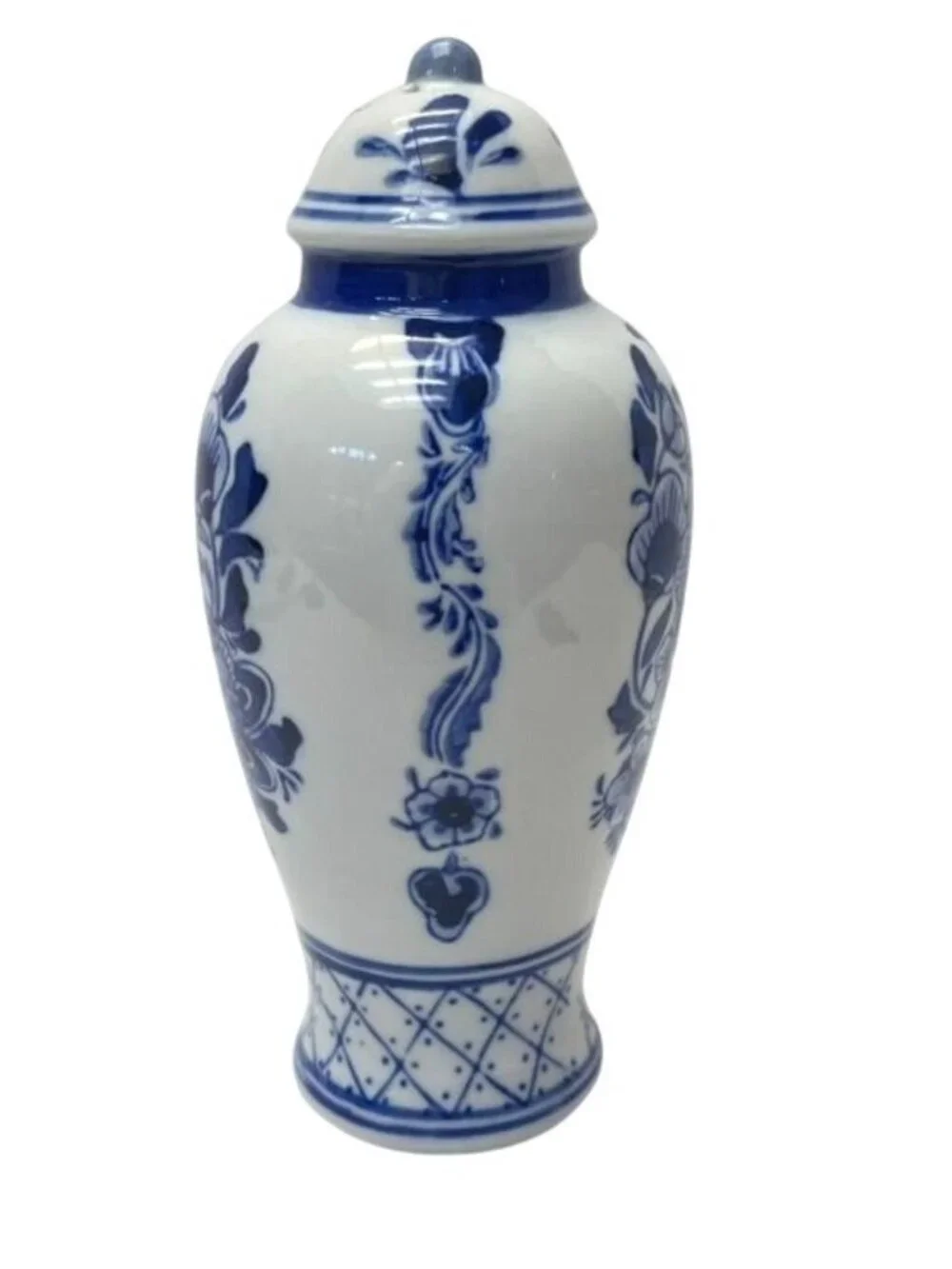 Vintage Blue White Delft Style Salt Pepper Shaker With Stopper - Picture 3 of 5